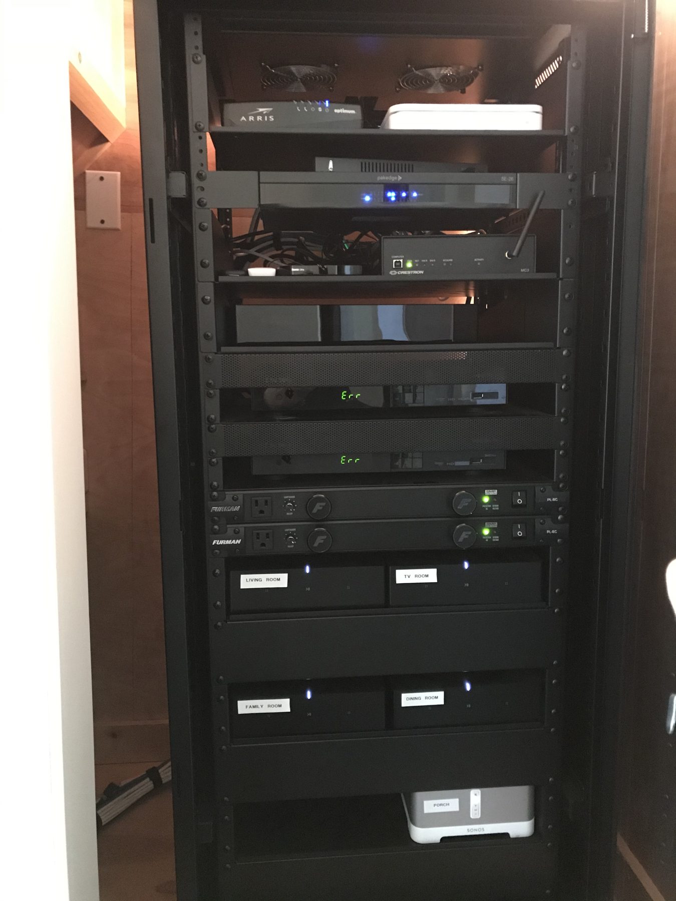 Finished equipment rack